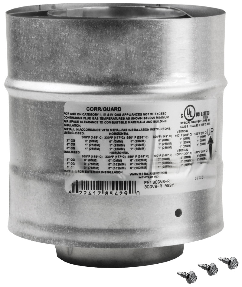 Rheem RTG20151W 6" Concentric Straight Vent - 3" x 5" Rheem