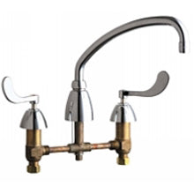 Chicago Faucets 201-A317ABCP Universal Deck Mounted Widespread Kitchen Faucet Polished Chrome - Chicago Faucets