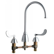Chicago Faucets 201-AGN8AFC317ABCP Universal Widespread Kitchen Sink Faucet Polished Chrome - Chicago Faucets