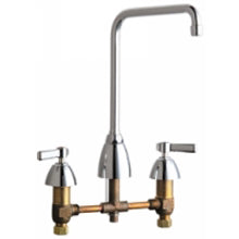 Chicago Faucets 201-AHA8ABCP Universal Deck Mounted Widespread Faucet Polished Chrome - Chicago Faucets