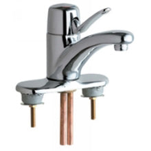 Chicago Faucets 2200-4ABCP Universal Deck Mounted Single Lever Center Faucet Coated Polished Brass - Chicago Faucets