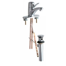 Chicago Faucets 2201-4ABCP Universal One Handle Lavatory Faucet with Pop-Up Polished Chrome - Chicago Faucets