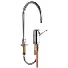 Chicago Faucets 2302-GN8AE3ABCP Universal Aquadis One Handle Lavatory Faucet Coated Polished Brass - Chicago Faucets