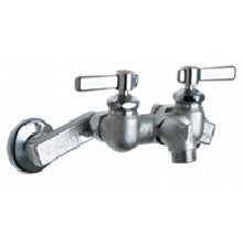 Chicago Faucets 305-RCF Universal Wall Mounted Service Sink with Adjustable Centers Polished Chrome Chicago Faucets