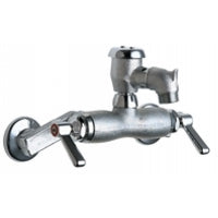 Chicago Faucets 305-VBRCF Universal Wall Mounted Service Sink with Adjustable Centers Polished Chrome - Chicago Faucets