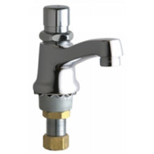 Chicago Faucets 333-SLOE12COLDABCP Universal Deck Mounted Metering Faucet Polished Chrome - Chicago Faucets