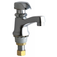 Chicago Faucets 335-E12COLDABCP Universal Deck Mounted Metering Faucet Polished Chrome - Chicago Faucets