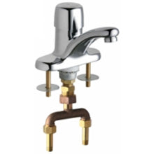 Chicago Faucets 3400-TABCP Universal Deck Mounted Centerset Single Handle Metering Faucet Polished Chrome - Chicago Faucets