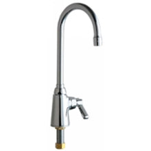 Chicago Faucets 350-ABCP Universal Gooseneck Single Hole Faucet Polished Chrome Chicago Faucets