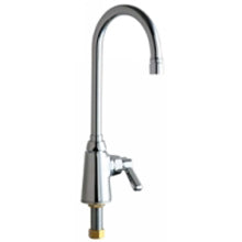 Chicago Faucets 350-VPAABCP Universal Gooseneck Single Hole Faucet Polished Chrome - Chicago Faucets