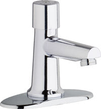 Chicago Faucet 3500-4E2805ABCP Single Supply Metering Sink Faucet Chicago Faucets
