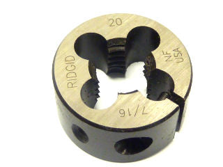 RIDGID 38400 7/16"-20 UNF Alloy RH Bolt Threader Button Die RIDGID