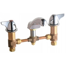 Chicago Faucets 404-1000ABCP Universal Deck Mounted Widespread Lavatory Faucet Polished Chrome - Chicago Faucets