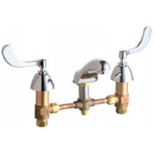 Chicago Faucets 404-317ABCP Universal Widespread Lavatory Facuet with Lever Handles Polished Chrome Chicago Faucets