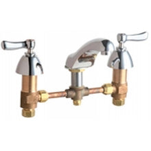 Chicago Faucets 404-ABCP Universal Widespread Deck Mounted Lavatory Faucet Polished Chrome - Chicago Faucets