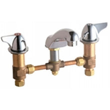 Chicago Faucets 404-V1000ABCP Universal Widespread Lever Handles Lavatory Faucet Polished Chrome - Chicago Faucets