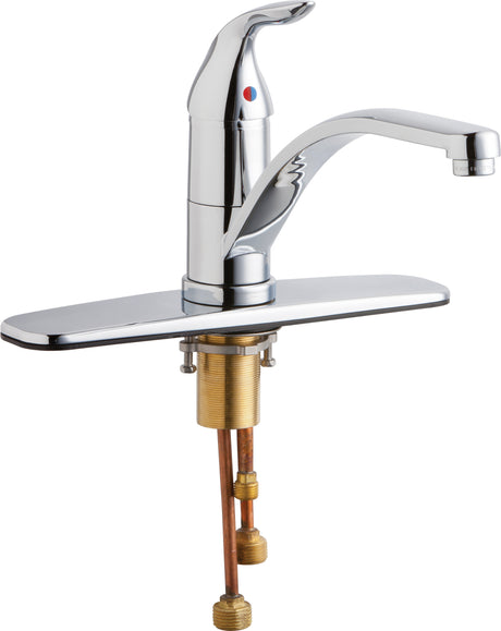 Chicago Faucets 431-ABCP Chrome Commercial Grade Kitchen Faucet with Lever Handle (Eco-Friendly Flow Rate) Chicago Faucets