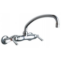 Chicago Faucets 445-L9ABCP Universal Wall Mounted Service Sink with Adjustable Centers Polished Chrome - Chicago Faucets