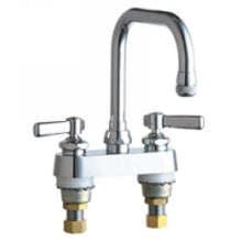 Chicago Faucets 526-ABCP Universal Deck Mounted Two Handle Centerset Faucet Polished Chrome - Chicago Faucets