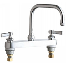 Chicago Faucets 527-ABCP Universal Double Bend Spout Faucet Polished Chrome - Chicago Faucets