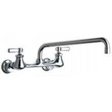Chicago Faucets 540-LDL12ABCP Universal Wall Mounted Sink Faucet Polished Chrome - Chicago Faucets