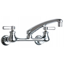 Chicago Faucets 540-LDL8ABCP Universal Wall Mounted Sink Faucet Polished Chrome - Chicago Faucets