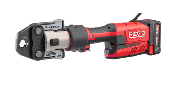RIDGID 70818 RP 351 Press Tool with Battery Kit & MegaPress Jaws (1/2”–1”) RIDGID