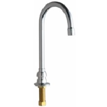 Chicago Faucets 626-E3ABCP Universal Single Hole Gooseneck Spout Polished Chrome Chicago Faucets