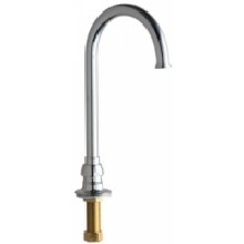 Chicago Faucets 626-FCABCP Universal Single Hole Gooseneck Spout Polished Chrome Chicago Faucets