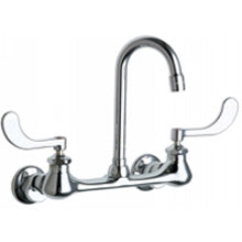 Chicago Faucets 631-ABCP Universal Wall Mounted Sink Faucet Polished Chrome - Chicago Faucets