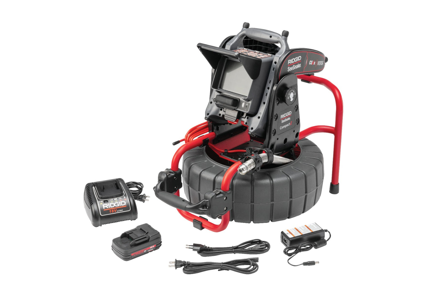 RIDGID 65103 Seesnake Compact2 with VERSA Monitor, Battery, and Charger RIDGID