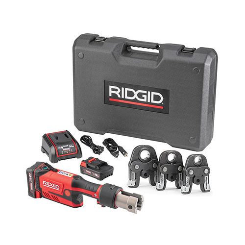 RIDGID 70818 RP 351 Press Tool with Battery Kit & MegaPress Jaws (1/2”–1”) RIDGID