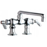 Chicago Faucets 772-ABCP Universal Deck Mounted Sink Faucet Polished Chrome - Chicago Faucets