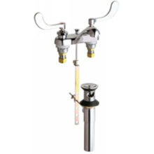 Chicago Faucets 797-317ABCP Universal Centerset Faucet with Pop-Up Waste Polished Chrome - Chicago Faucets