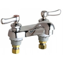 Chicago Faucets 802-VXKABCP Universal Deck Mounted Centerset Faucet with Lever Handles Polished Chrome - Chicago Faucets