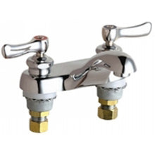 Chicago Faucets 802-XKABCP Universal Deck Mounted Centerset Faucet with Lever Handles Polished Chrome - Chicago Faucets