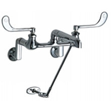 Chicago Faucets 814-CP Universal Wall Mounted Sink Faucet Polished Chrome - Chicago Faucets