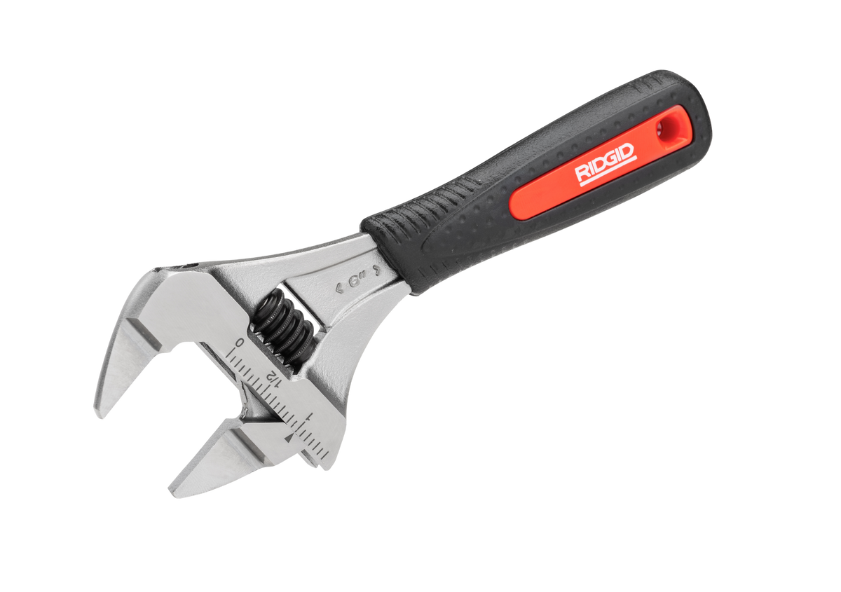 RIDGID 81718 6" Super Wide Capacity Slim Jaw Adjustable Wrench
