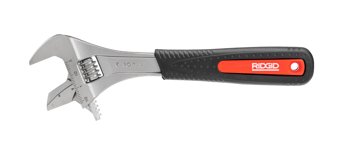 RIDGID 81758 10" Wide Capacity Reversible Adjustable Wrench