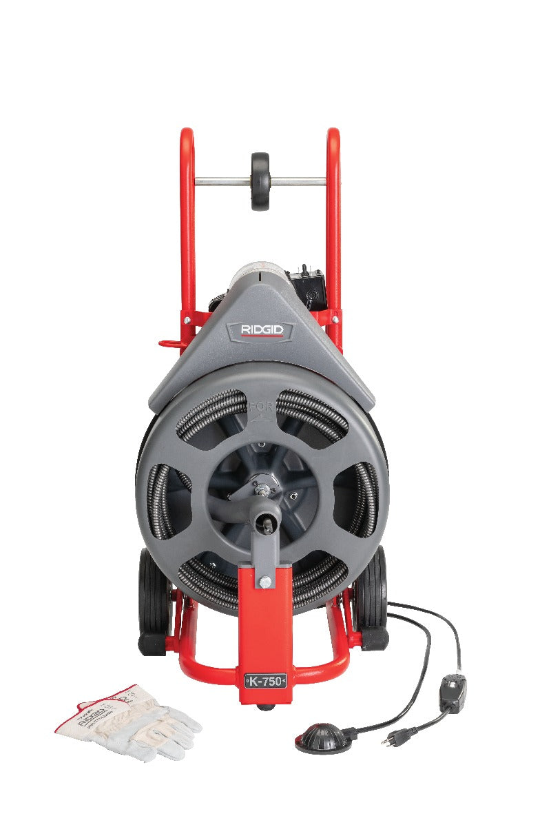 RIDGID 83557 K-750R Drain Cleaner with 5/8"x100 IW Drain Cable RIDGID