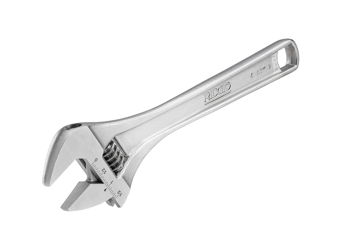 RIDGID 86917 12" Wide-Capacity Adjustable Wrench RIDGID