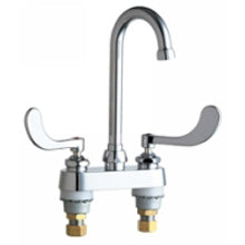 Chicago Faucets 895-317E29VPABCP Universal Deck Mounted Centerset Faucet with Lever Handles Polished Chrome - Chicago Faucets