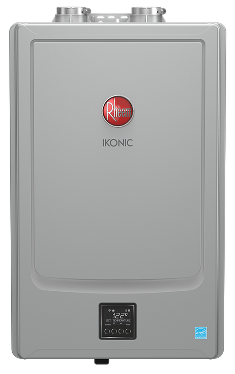 Rheem RTGH-SR10i IKONIC Super High-Efficiency Condensing Tankless Gas Water Heater with Recirculating Pump  Rheem