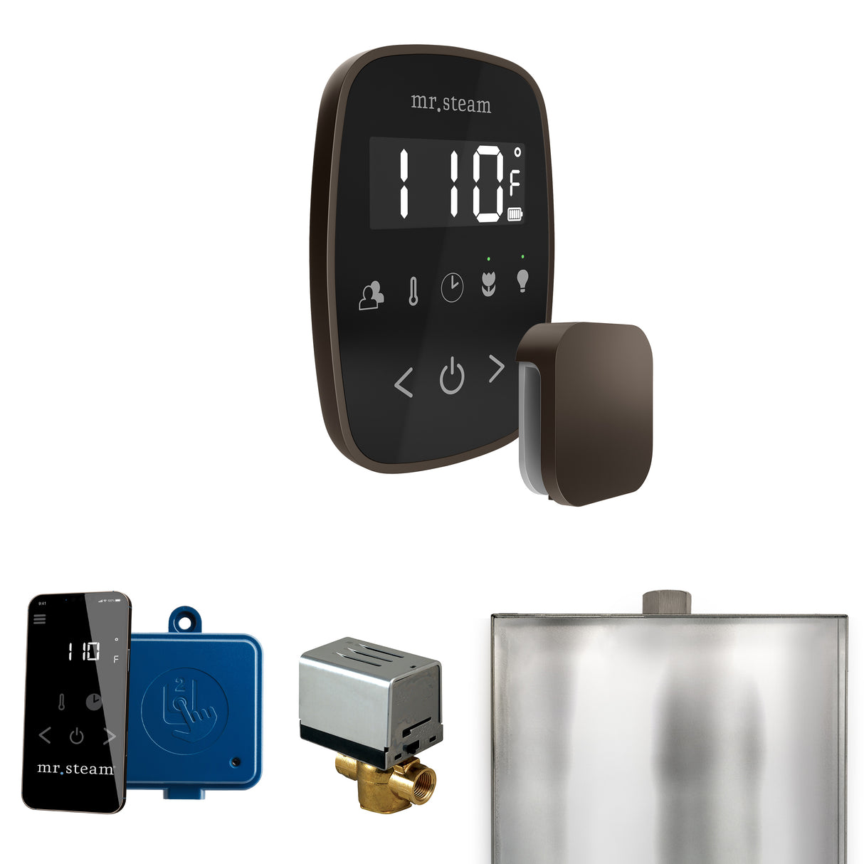 Mr. Steam ButlerFlex Steam Shower Control Package with TempoFlex Control and Steamhead Mr. Steam