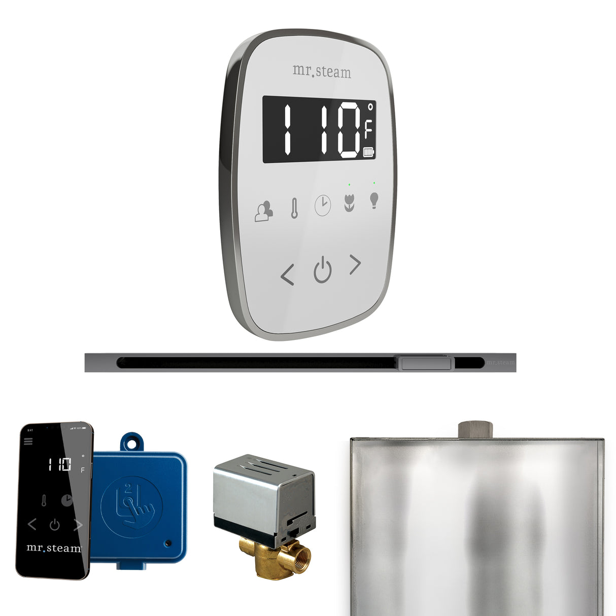 Mr. Steam ButlerFlex Steam Shower Control Package with TempoFlex Control and Linear Steamhead Mr. Steam