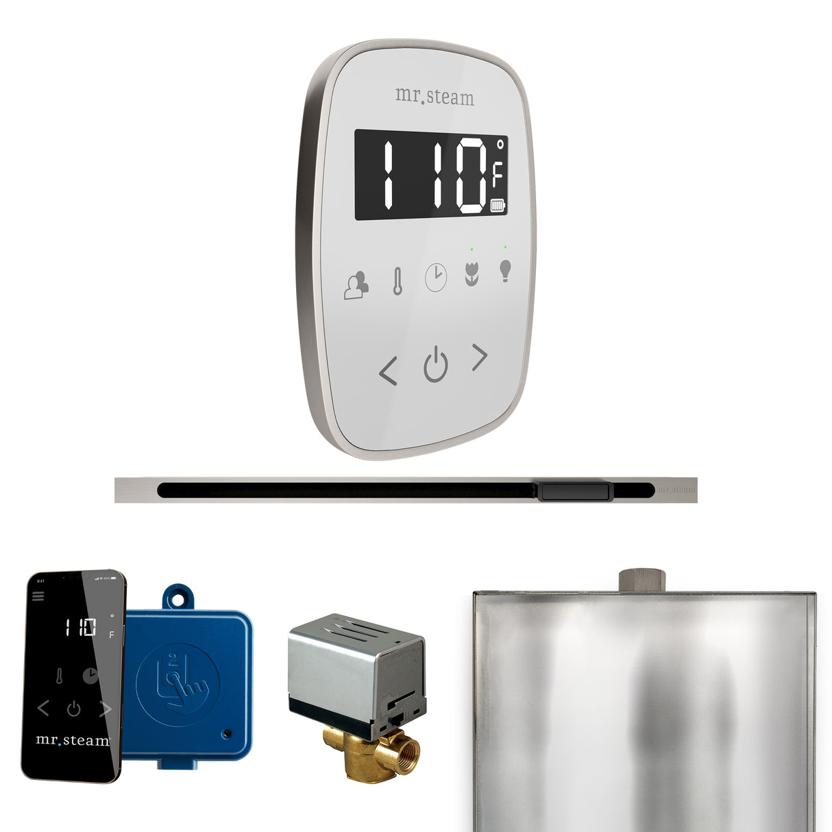 Mr. Steam ButlerFlex Steam Shower Control Package with TempoFlex Control and Linear Steamhead Mr. Steam