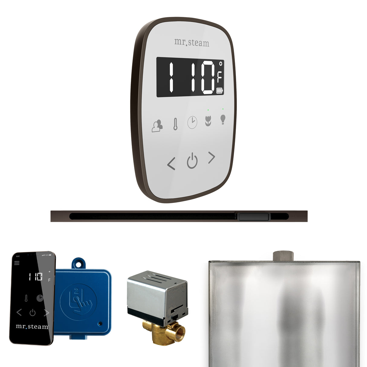 Mr. Steam ButlerFlex Steam Shower Control Package with TempoFlex Control and Linear Steamhead Mr. Steam
