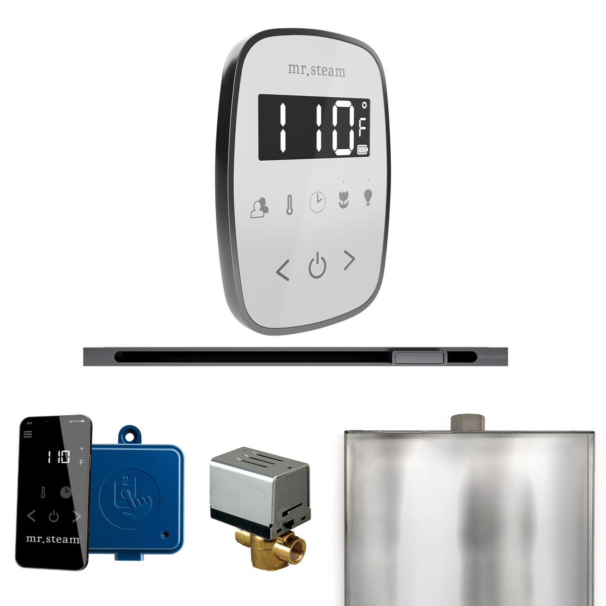 Mr. Steam ButlerFlex Steam Shower Control Package with TempoFlex Control and Linear Steamhead Mr. Steam
