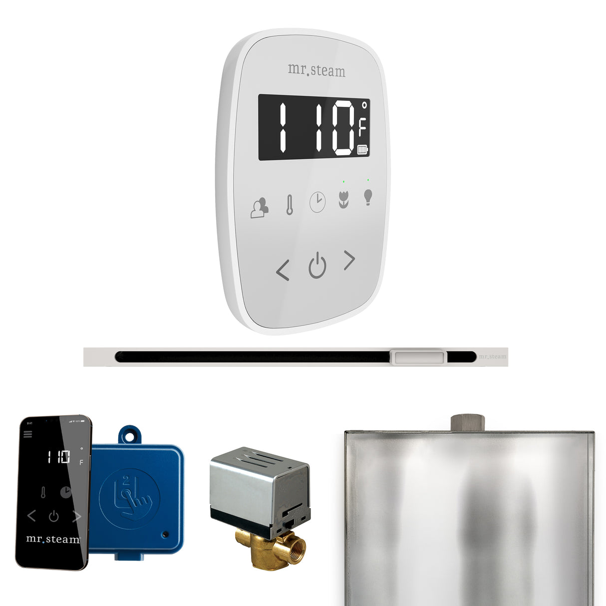 Mr. Steam ButlerFlex Steam Shower Control Package with TempoFlex Control and Linear Steamhead Mr. Steam