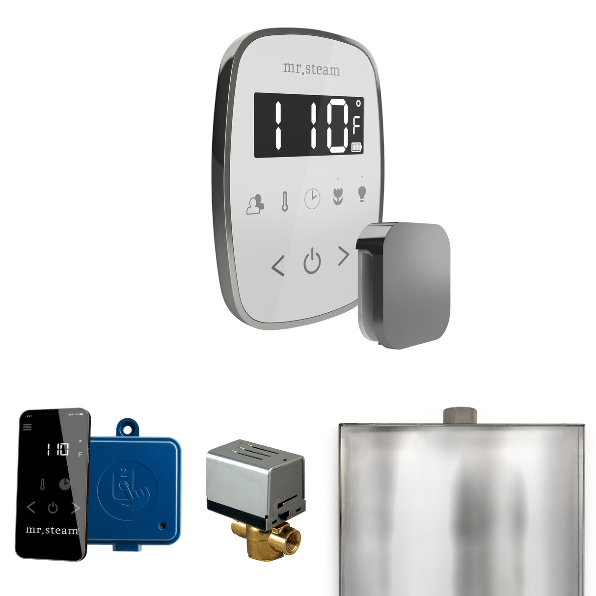 Mr. Steam ButlerFlex Steam Shower Control Package with TempoFlex Control and Steamhead Mr. Steam